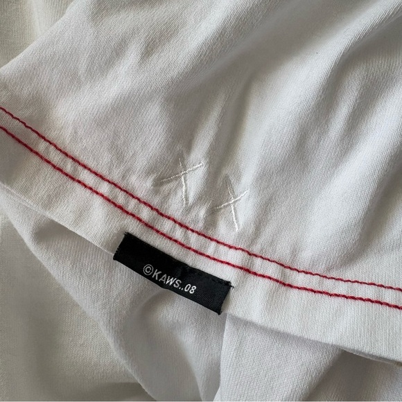 ORIGINAL FAKE sz 3 US sz M White XX Tee Tshirt Medicom Toy KAWS - Picture 9 of 9